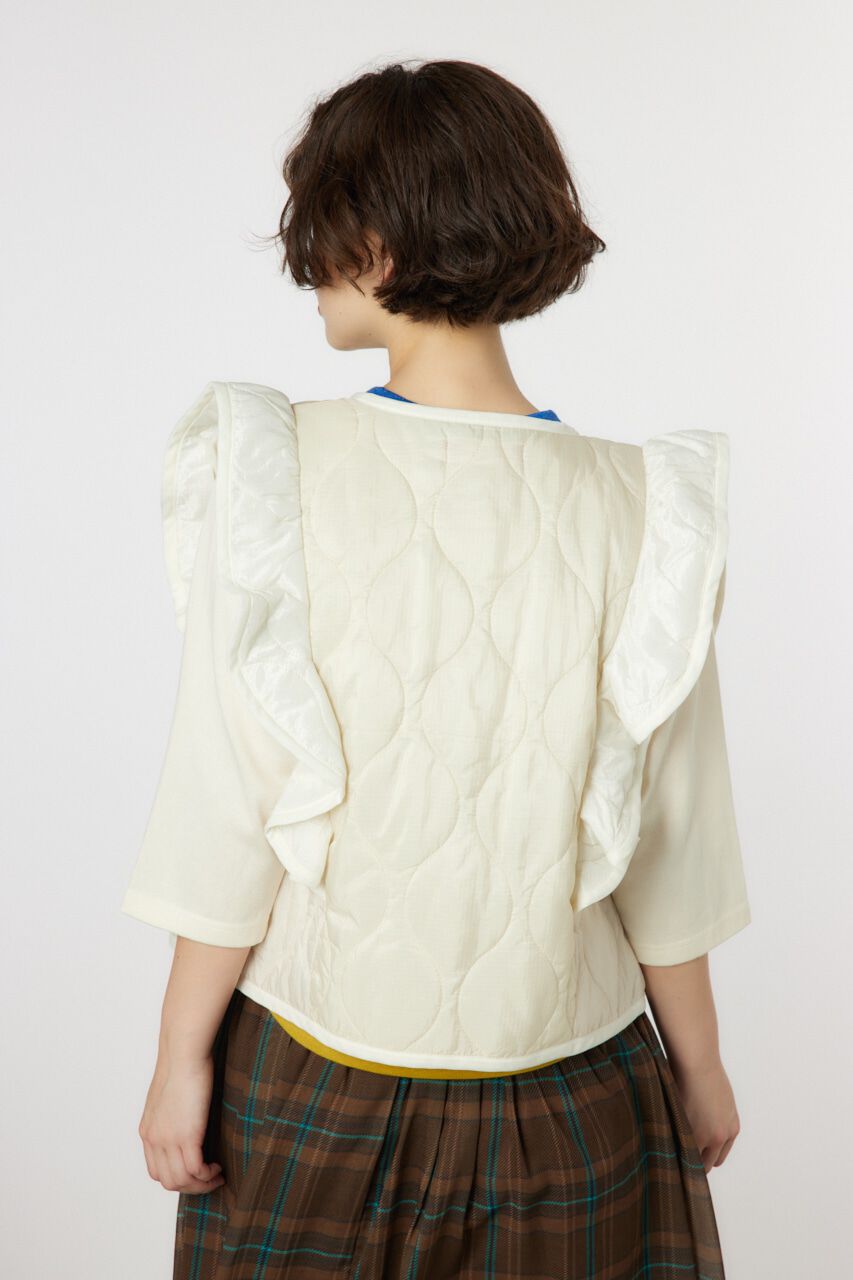 RODEO CROWNS「キルティングフリルベスト」|ダウンベスト・ベスト|