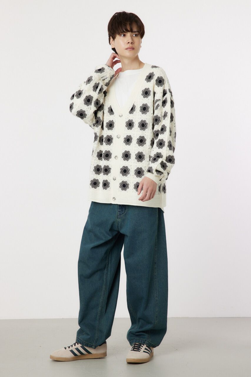 RODEO CROWNS「クロシェフラワーニットカーデ」|カーディガン|