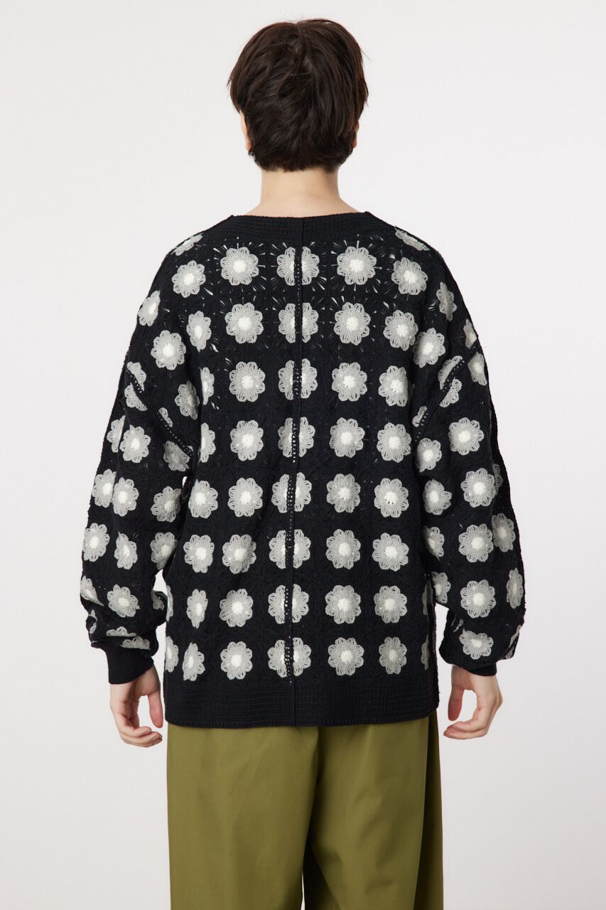 RODEO CROWNS「クロシェフラワーニットカーデ」|カーディガン|