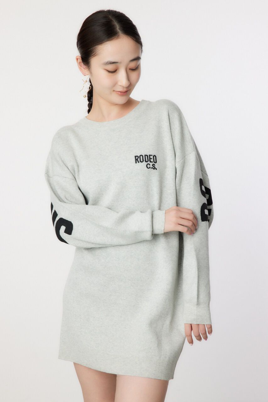 RODEO CROWNS「スウェットライクロゴニットワンピース」|ワンピース|L/T.GRY1