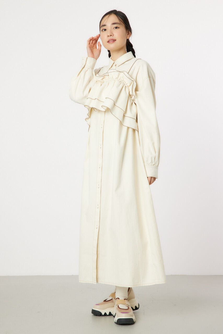 RODEO CROWNS「フリルレイヤードミリタリーロングワンピース」|ワンピース|