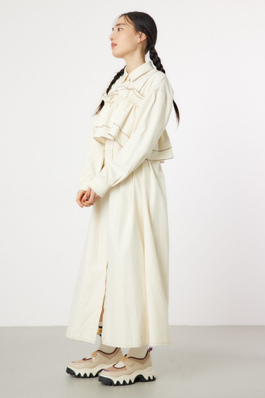 RODEO CROWNS「フリルレイヤードミリタリーロングワンピース」|ワンピース|