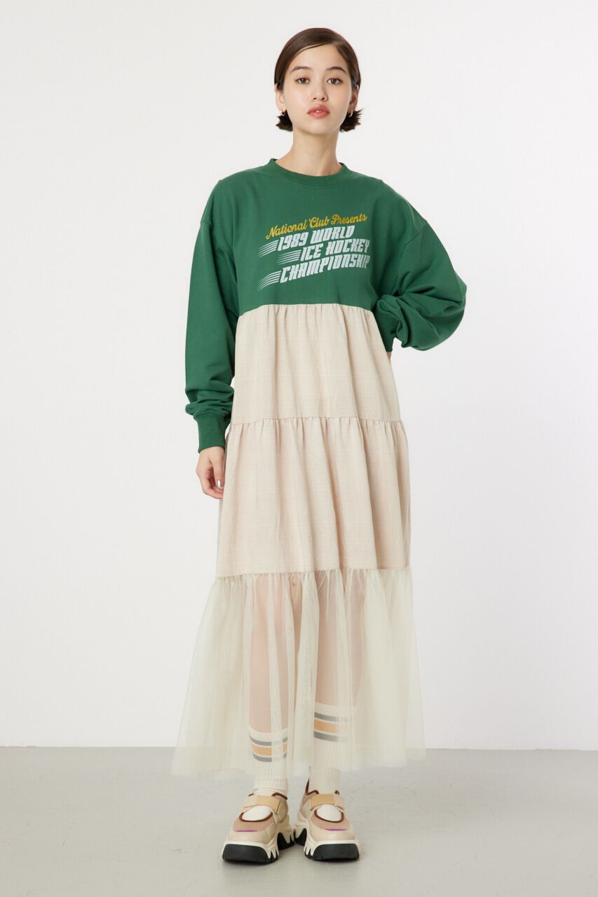 RODEO CROWNS「チュールドッキングロングワンピース」|ワンピース|