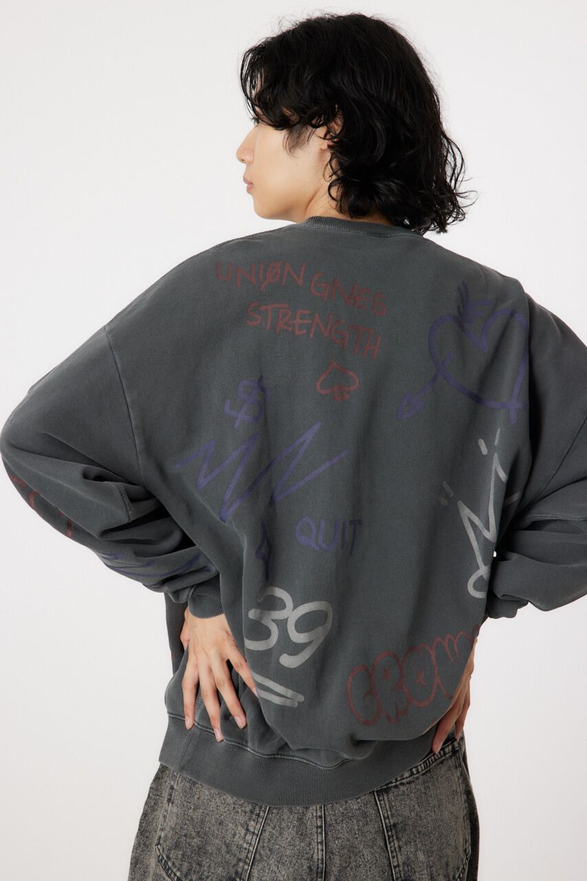 RODEO CROWNS「ピグメントラクガキスウェット」|パーカー|