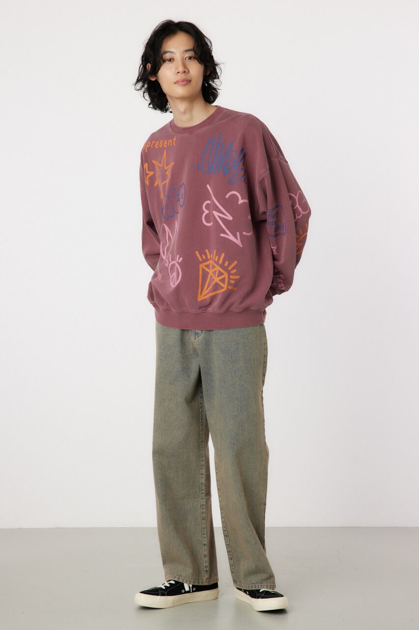 RODEO CROWNS「ピグメントラクガキスウェット」|パーカー|