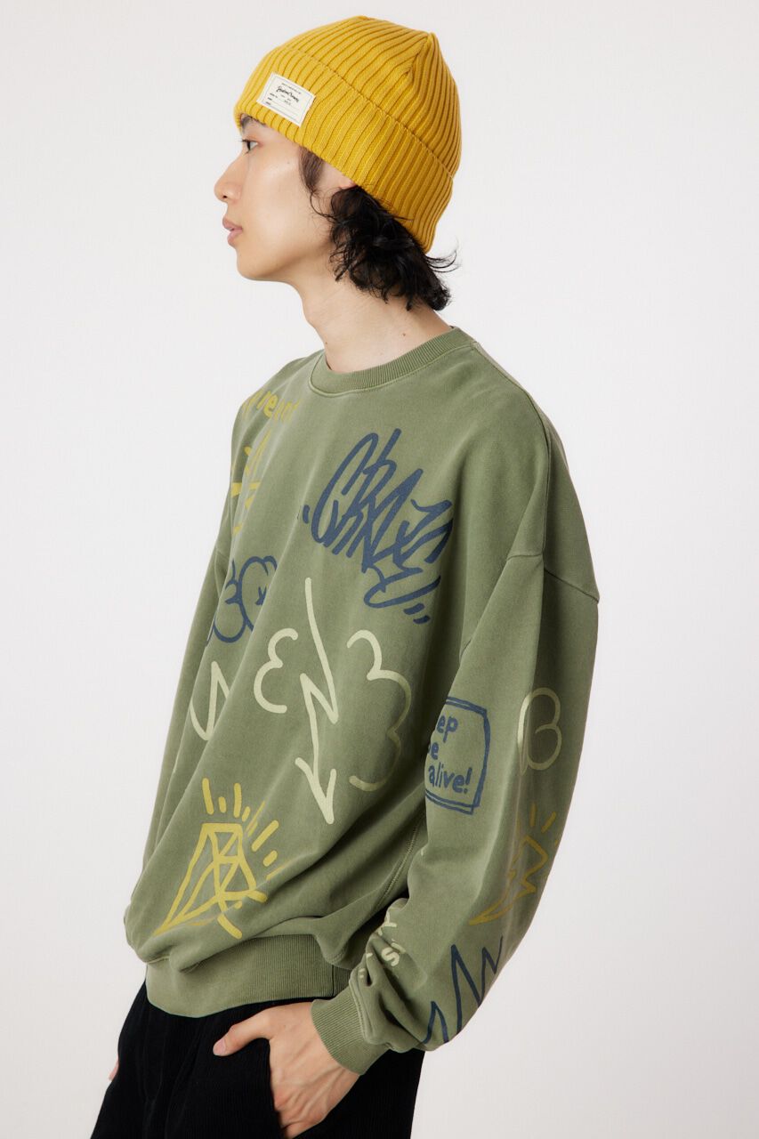 RODEO CROWNS「ピグメントラクガキスウェット」|パーカー|