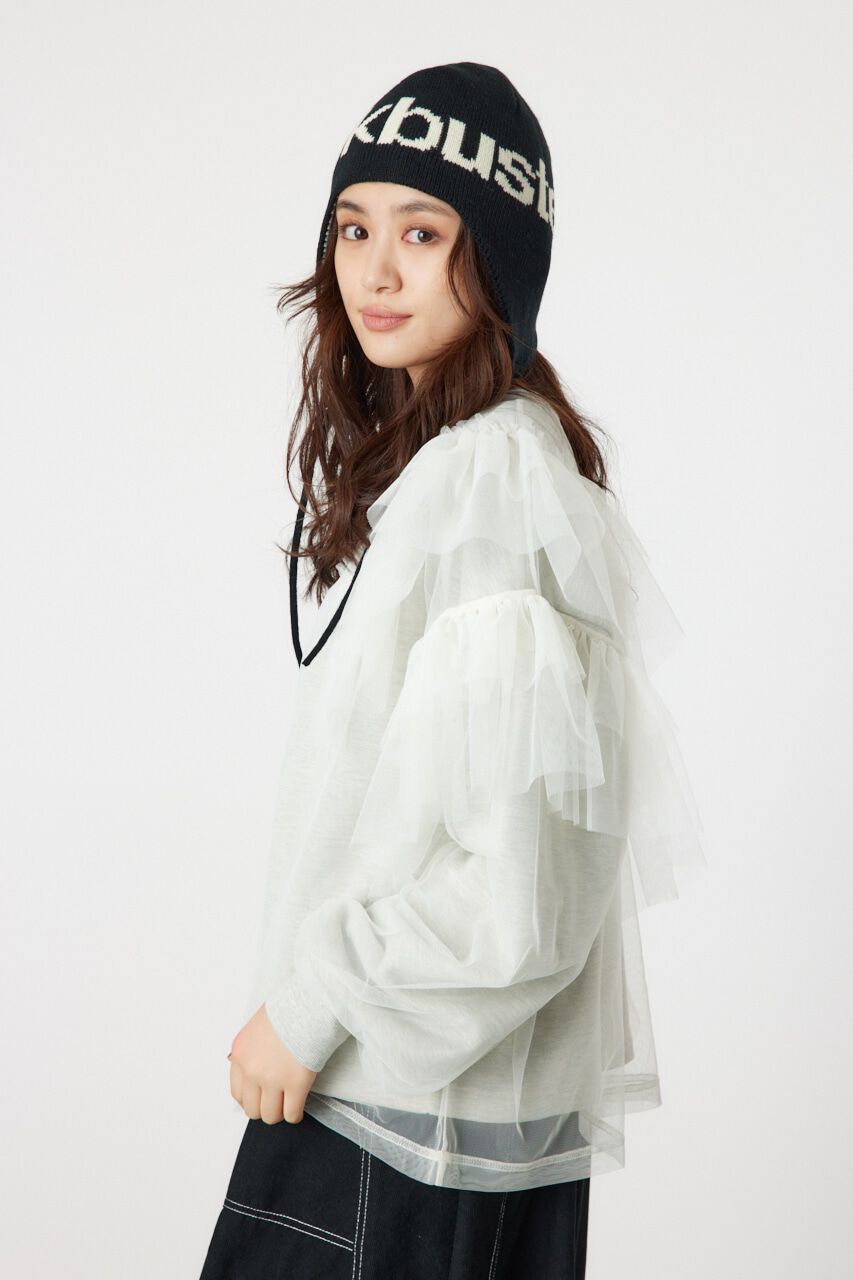 RODEO CROWNS「チュールレイヤードフリルスウェット」|パーカー|