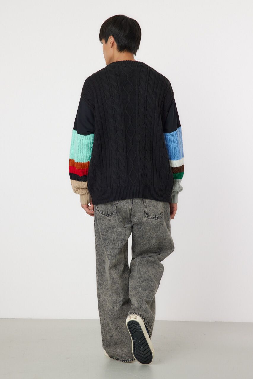 RODEO CROWNS「border sleeve ニット」|ニット・セーター|