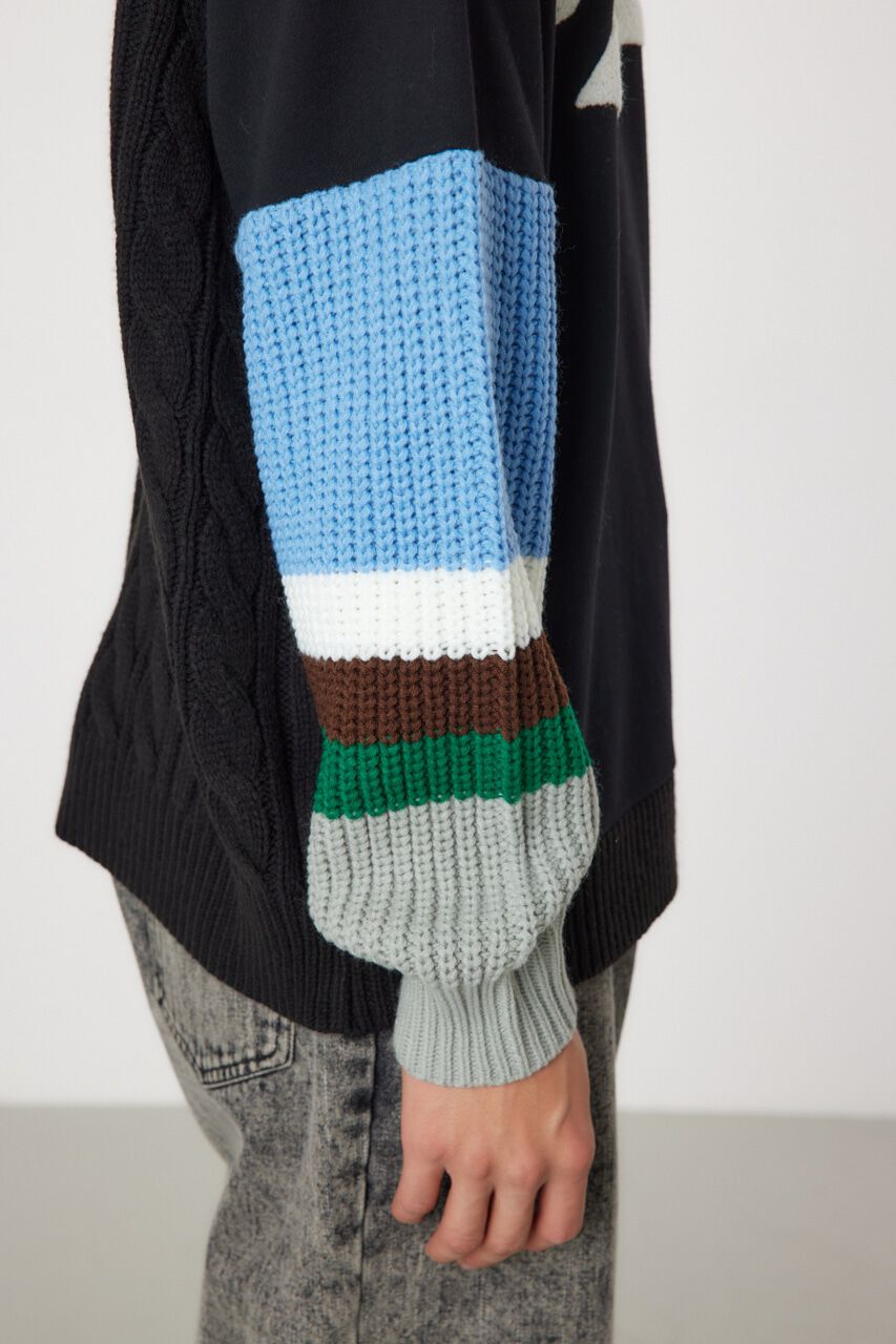 RODEO CROWNS「border sleeve ニット」|ニット・セーター|