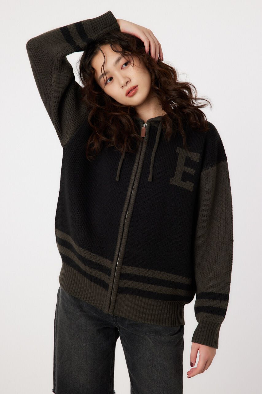 RODEO CROWNS「カレッジニットジップアップパーカー」|パーカー|