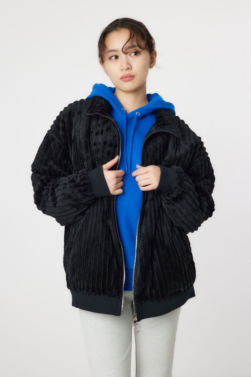 RODEO CROWNS「ハリヌキバックLOGOフェイクファージャケット」|ブルゾン・スタジャン|