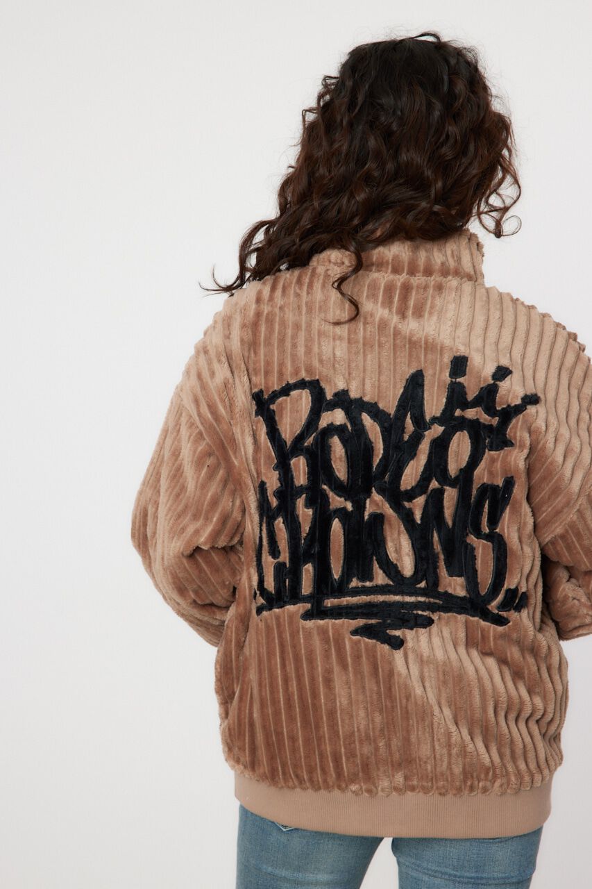 RODEO CROWNS「ハリヌキバックLOGOフェイクファージャケット」|ブルゾン・スタジャン|