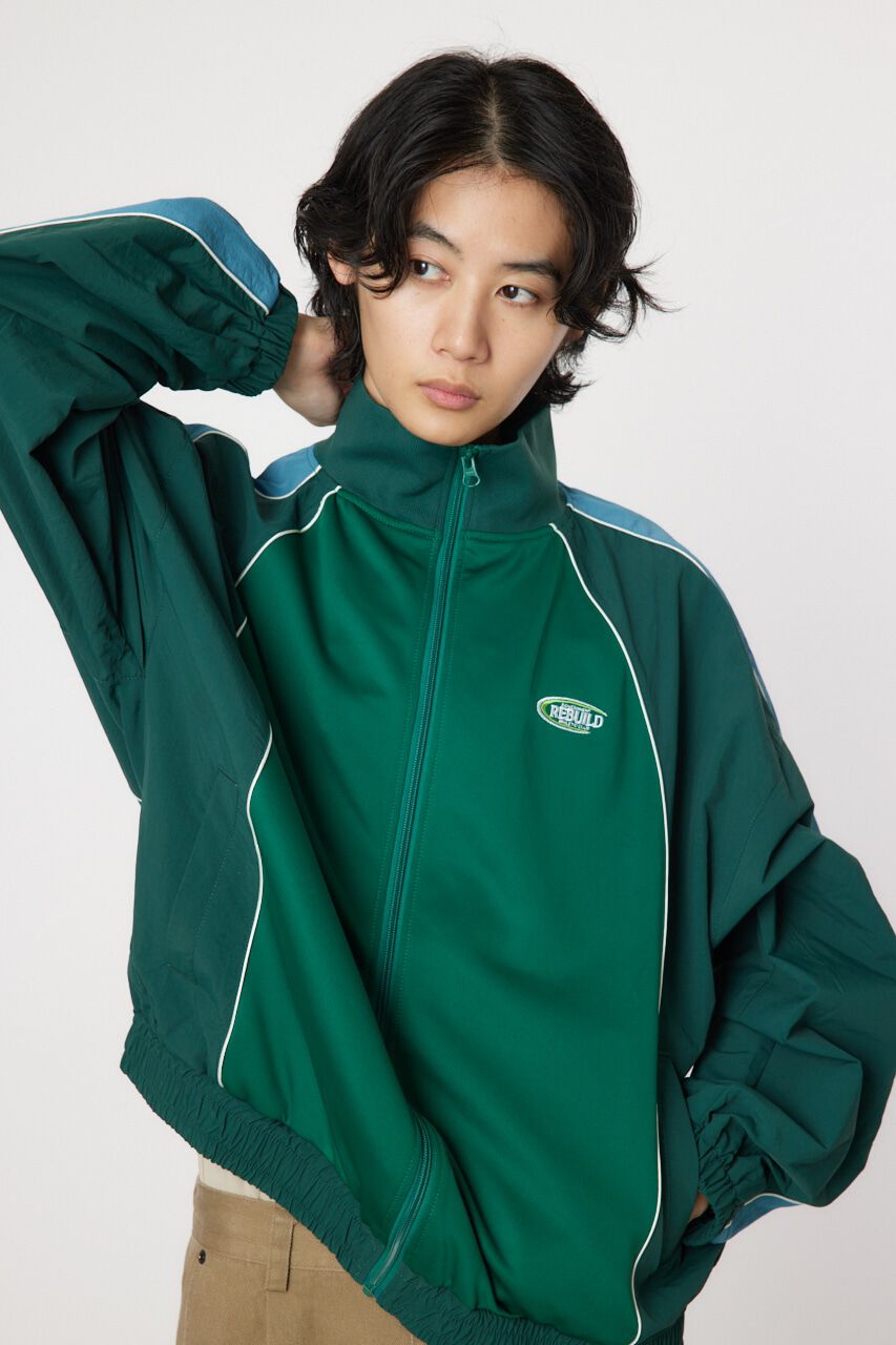 RODEO CROWNS「ナイロン&times;ジャージトラックジャケット」|ブルゾン・スタジャン|