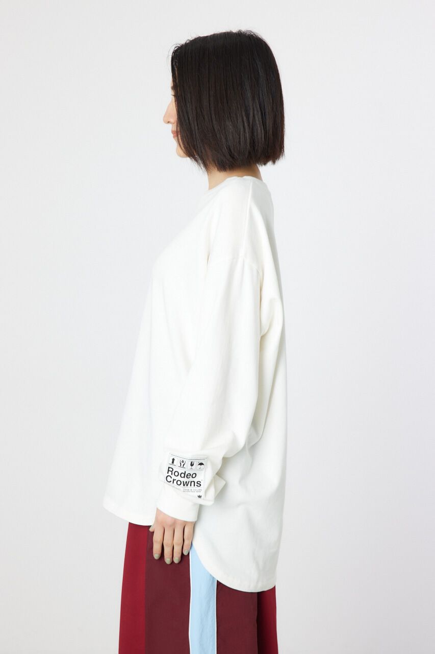 RODEO CROWNS「ネームパッチリラックスロングTシャツ」|Tシャツ・カットソー|