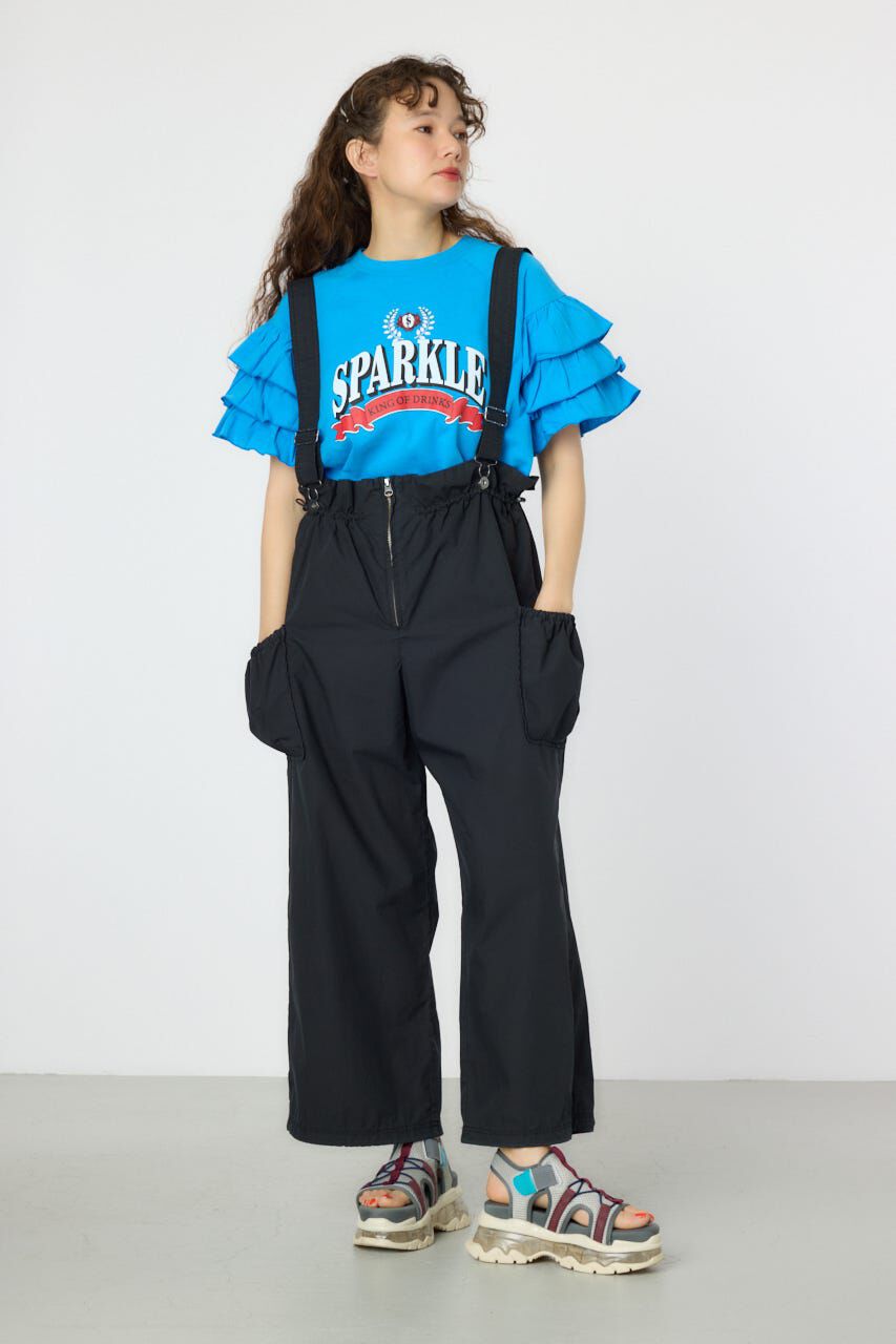 RODEO CROWNS「ウエストフリルサス付きパンツ」|その他|BLK