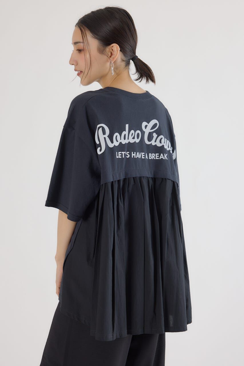 RODEO CROWNS「バックギャザードッキングTシャツ」|Tシャツ・カットソー|