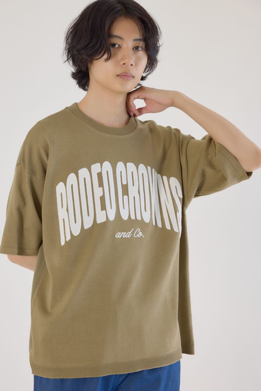 RODEO CROWNS「メンズCURVE LOGOコンビニットトップス」|Tシャツ・カットソー|KHA