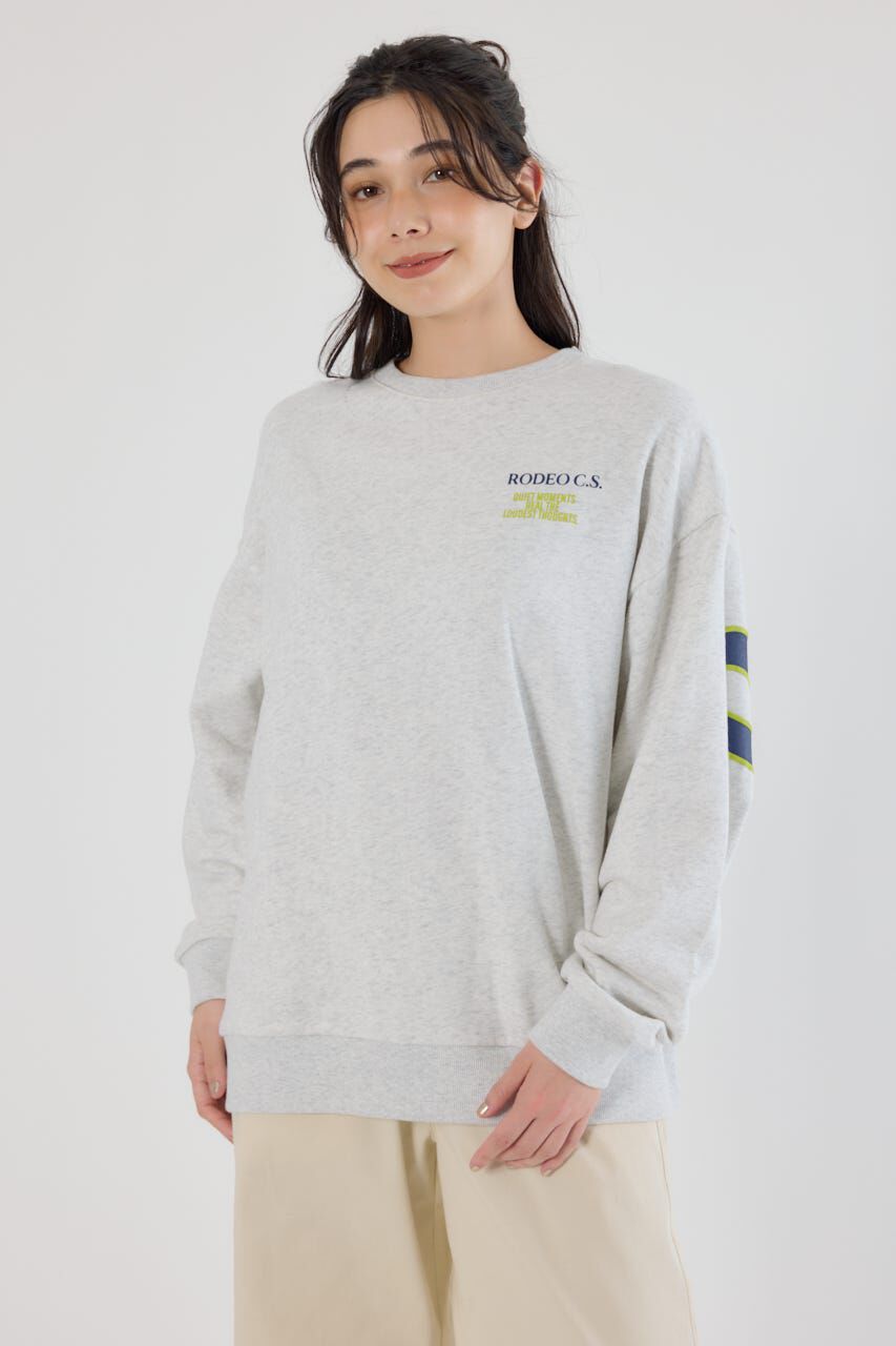 RODEO CROWNS「カラーアウトラインロゴスウェット」|パーカー|L/T.GRY1