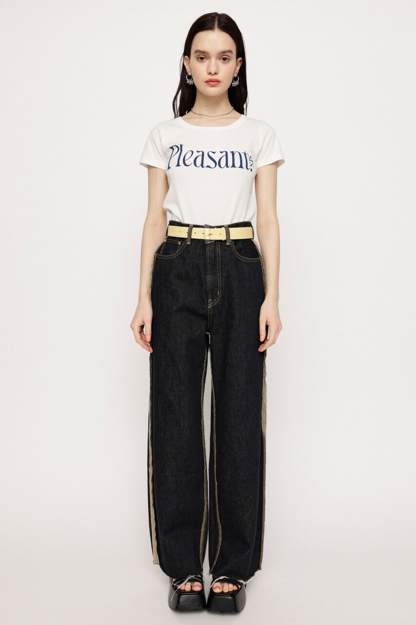 SLY「INSIDE OUT STRAIGHT PT-E」|デニム|BLK