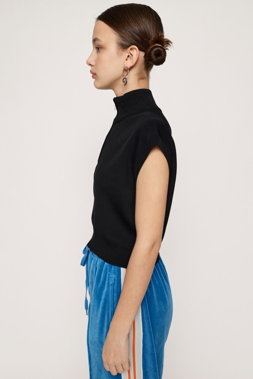 SLY「HALF ZIP KNIT トップス」|タンクトップ|