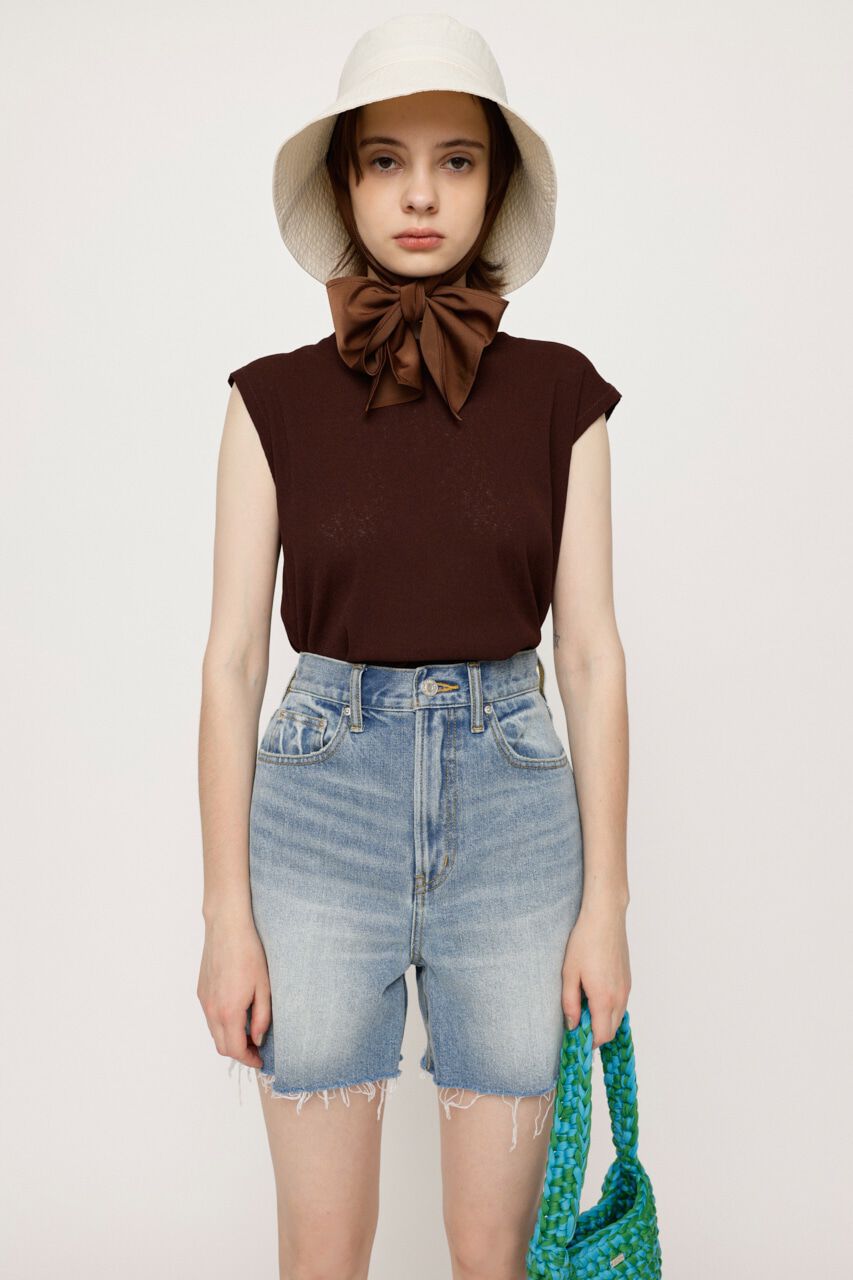 SLY「WASHABLE SHEER トップス」|タンクトップ|BRN