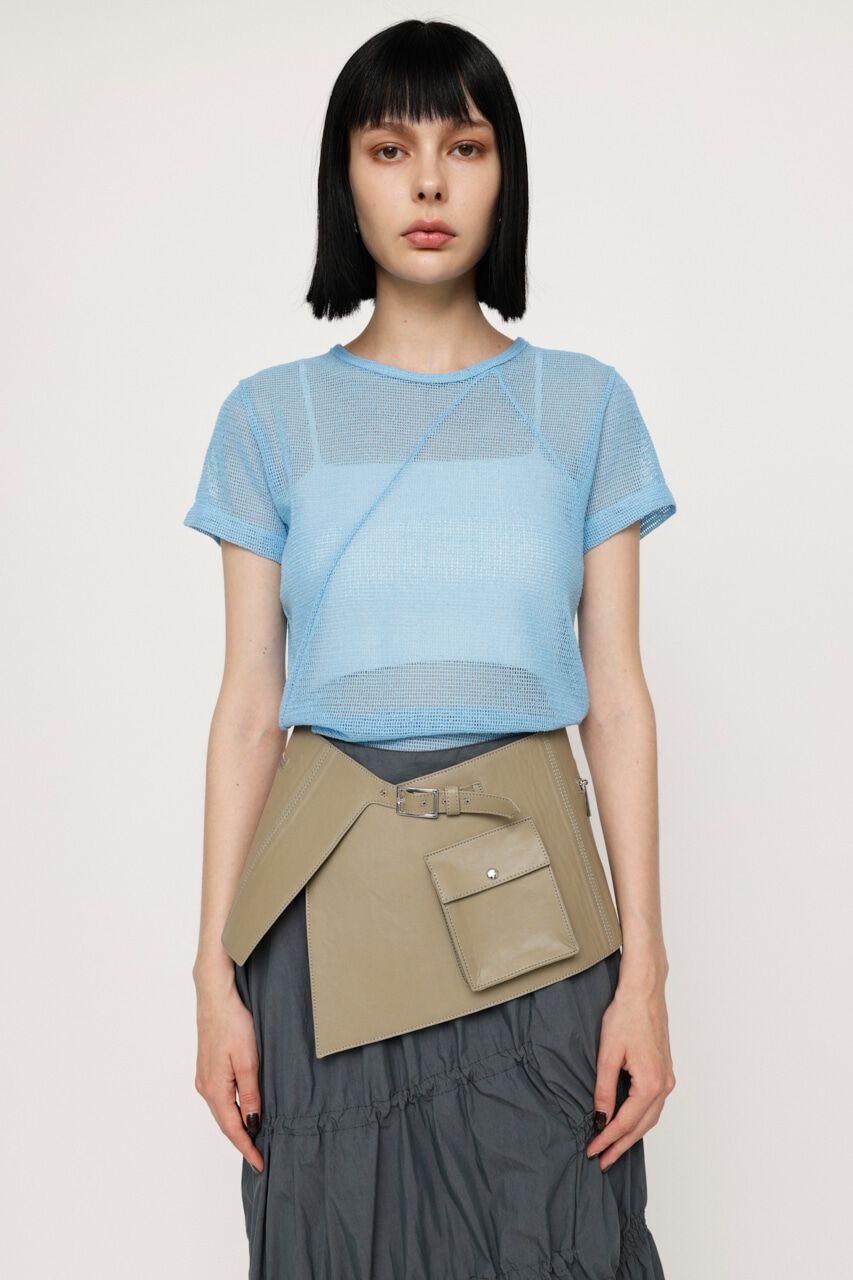 SLY「SHEER MESH Tシャツ」|Tシャツ・カットソー|L/BLU1