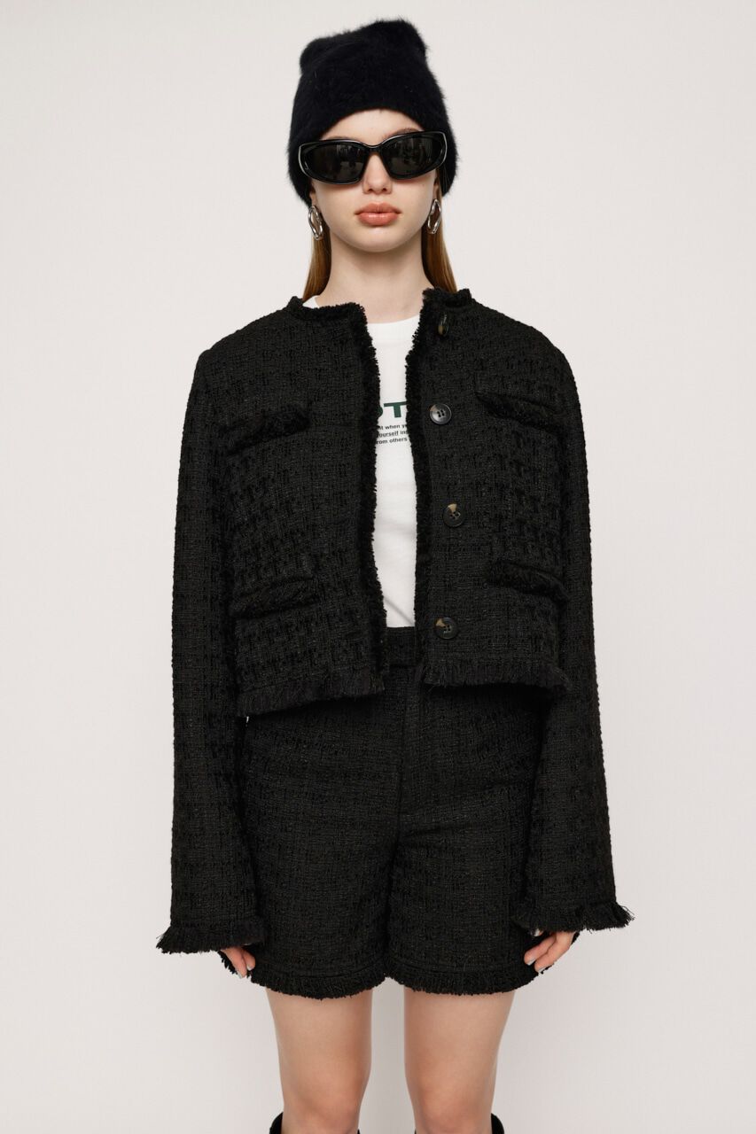 SLY「FRINGE TWEED ショートパンツ」|その他|BLK