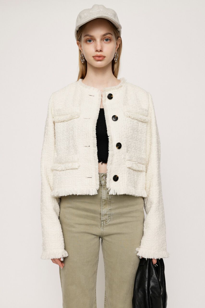 SLY「FRINGE TWEED SHORT ジャケット」|その他|IVOY3