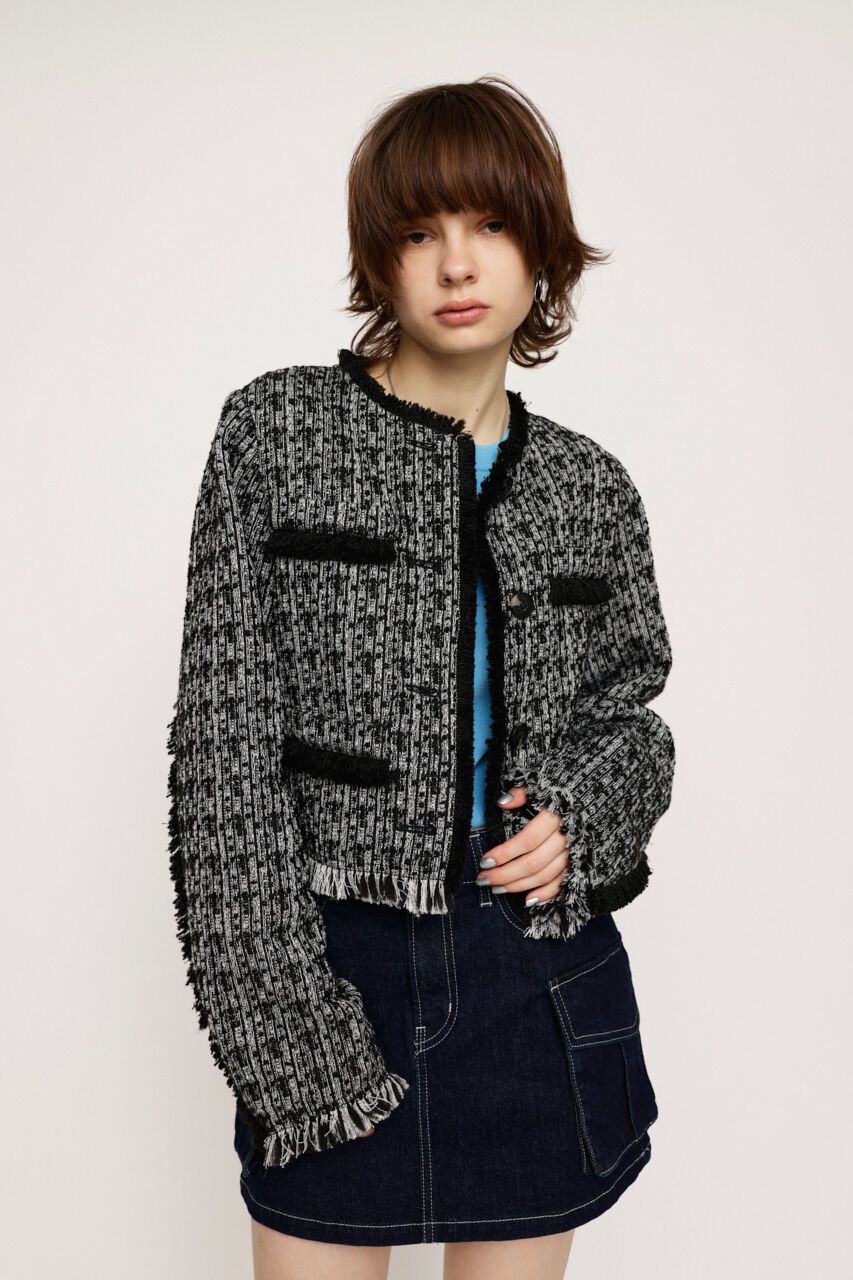 SLY「FRINGE TWEED SHORT ジャケット」|その他|