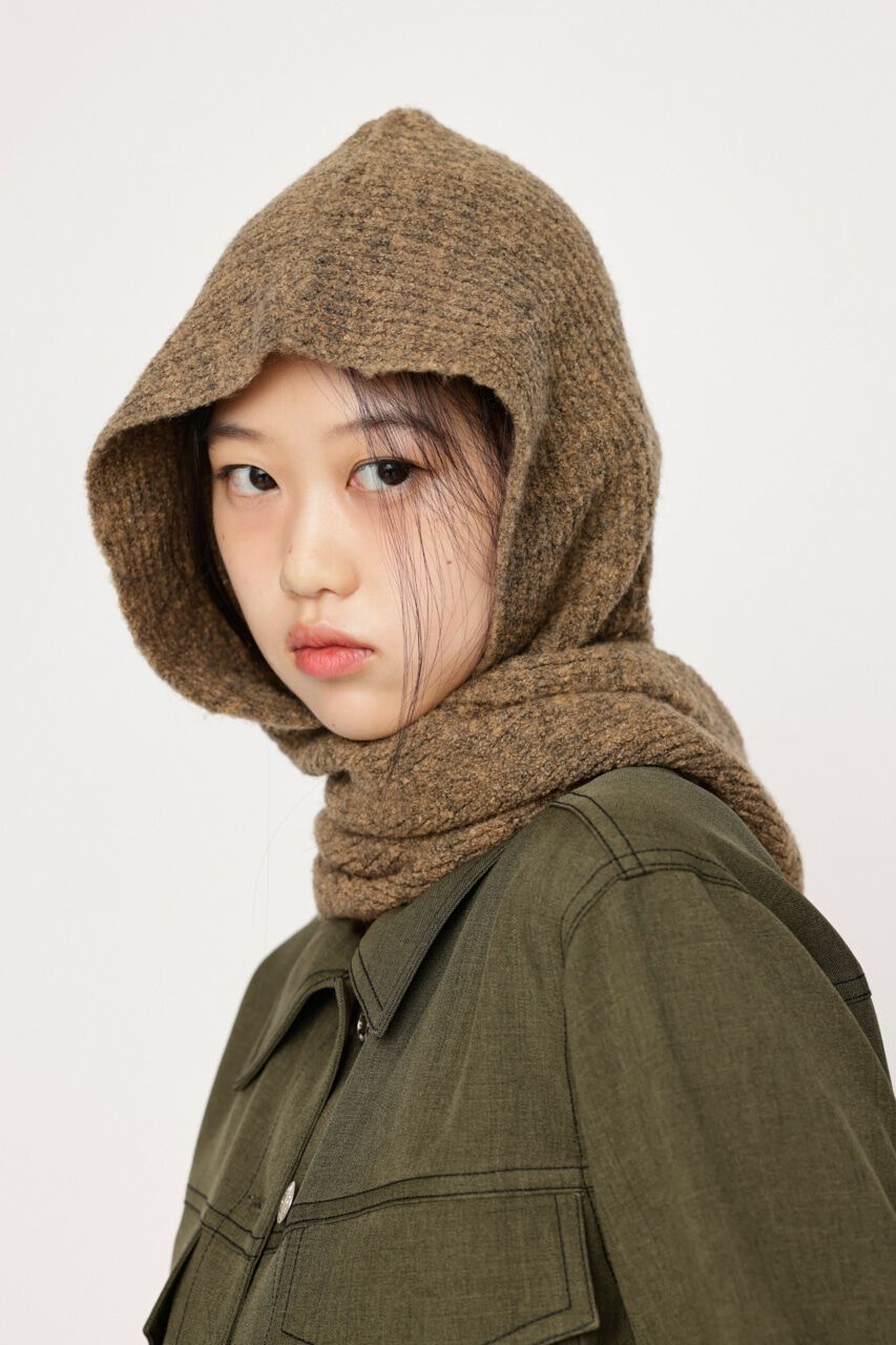 SLY「WOOL MIX KNIT HOODED マフラー」|その他|