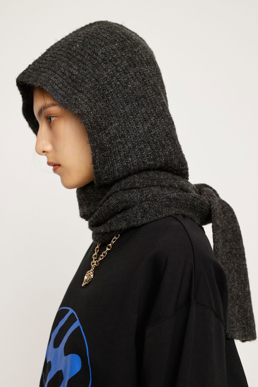 SLY「WOOL MIX KNIT HOODED マフラー」|その他|