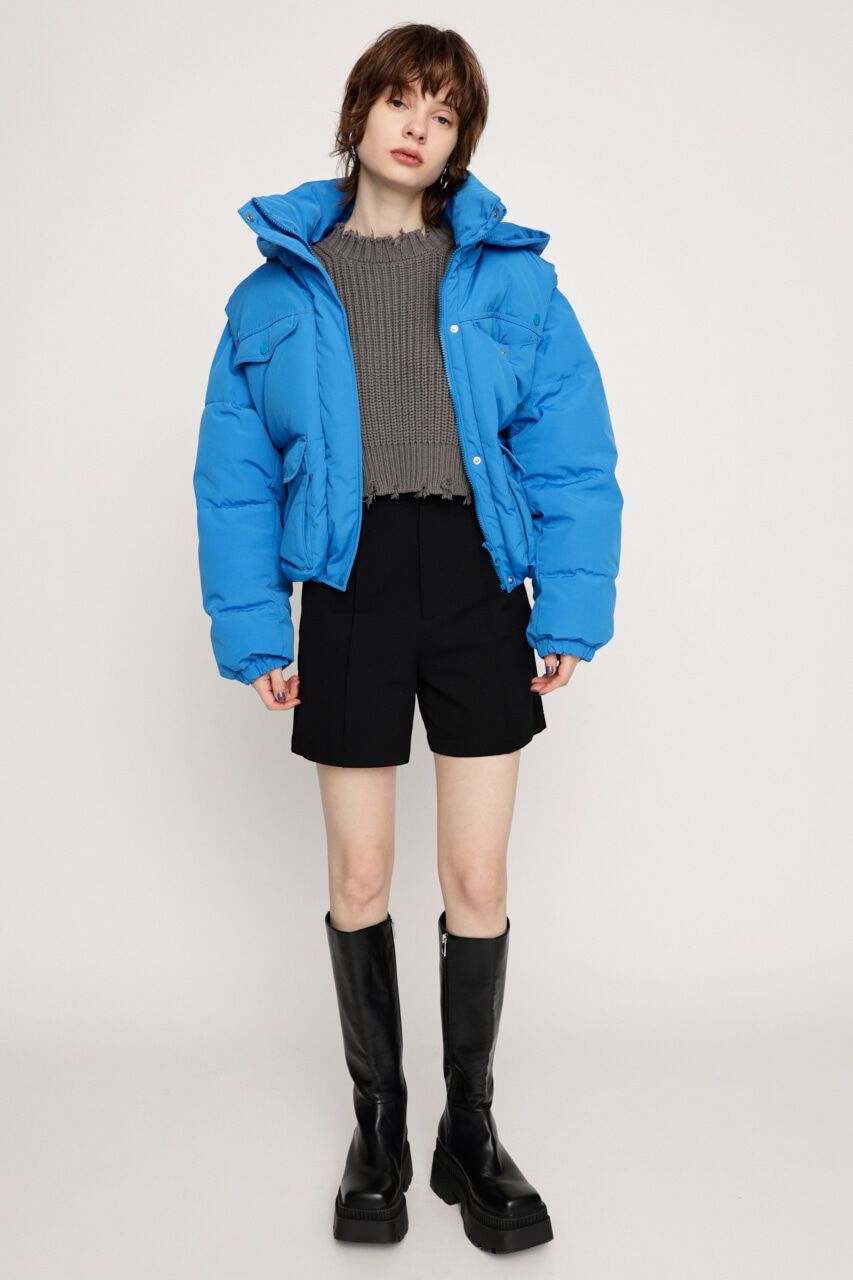 SLY「DAMAGE CROPPED KNIT トップス」|ニット・セーター|