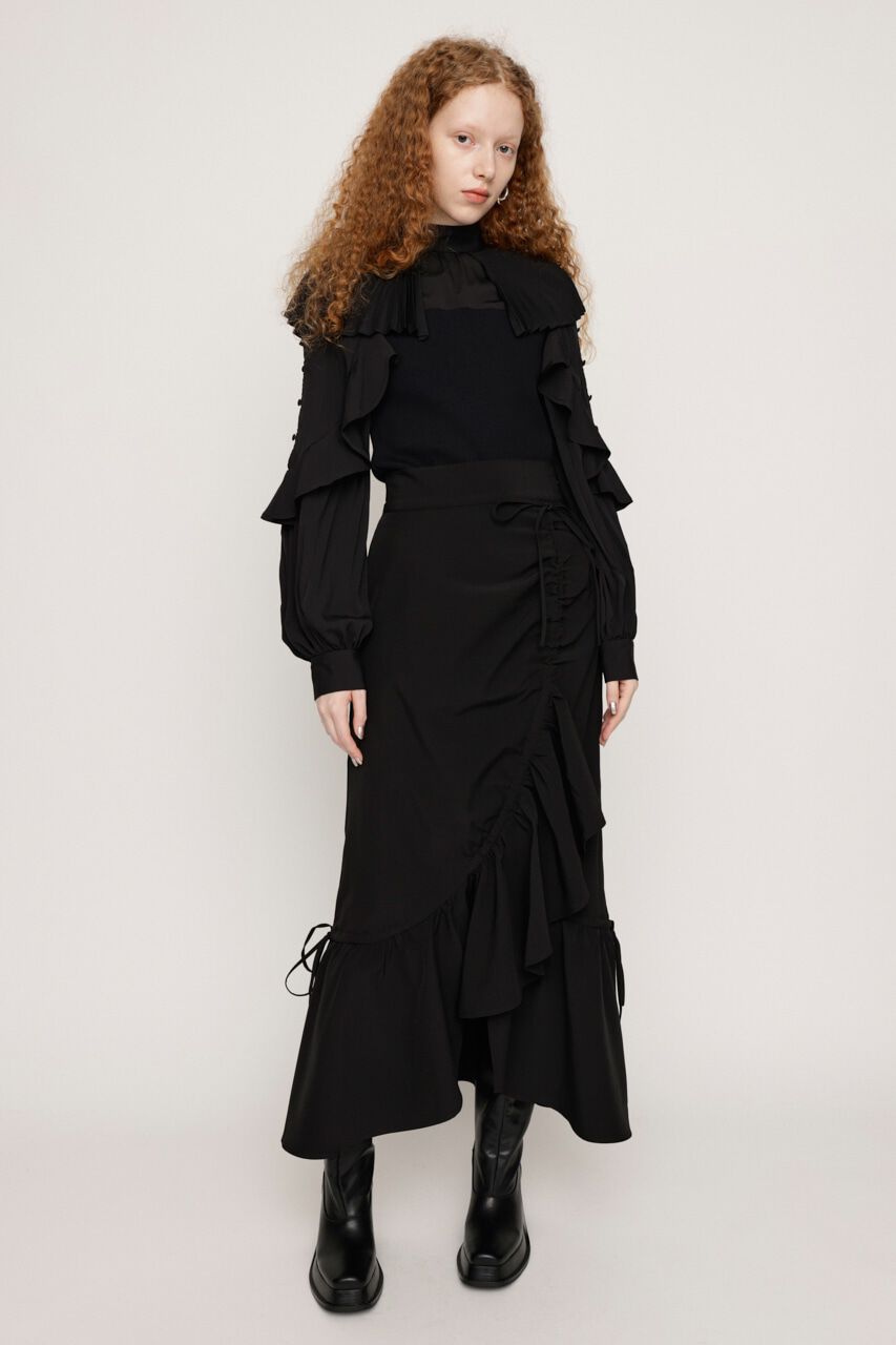 SLY「FRILL SLEEVES DOCKING トップス」|シャツ・ブラウス|