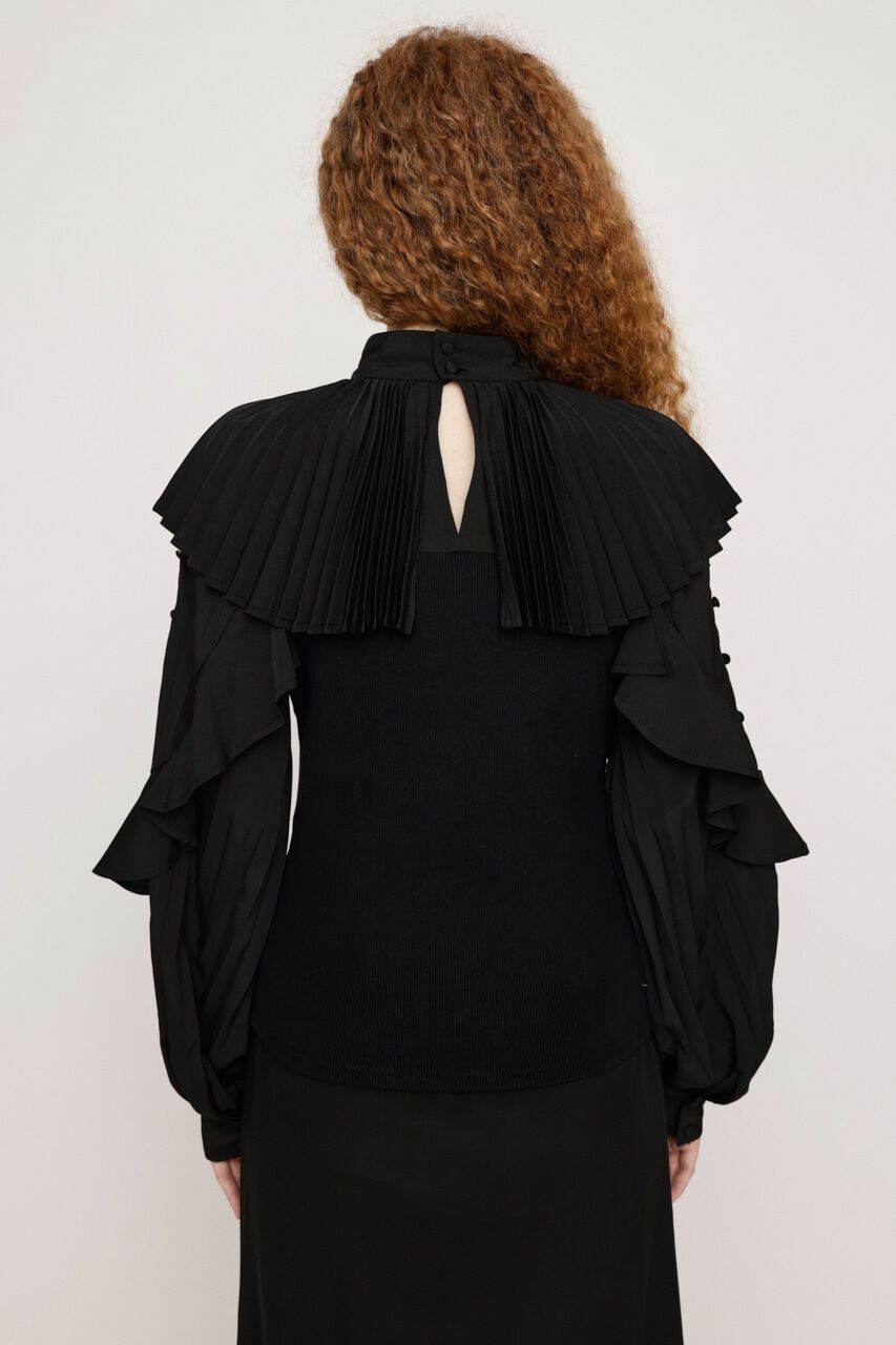 SLY「FRILL SLEEVES DOCKING トップス」|シャツ・ブラウス|