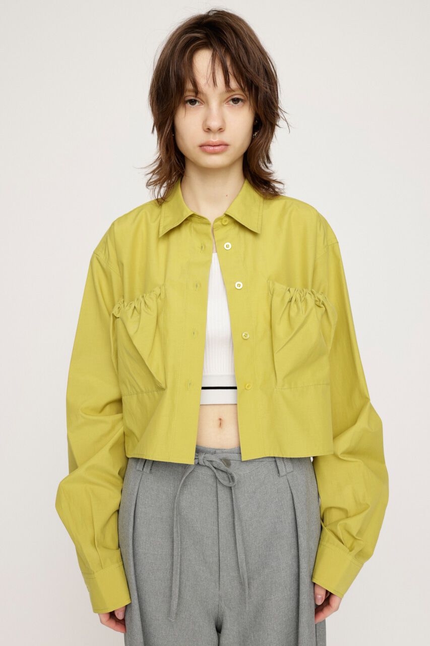 SLY「GATHER POCKET CROPPED シャツ」|シャツ・ブラウス|LIME