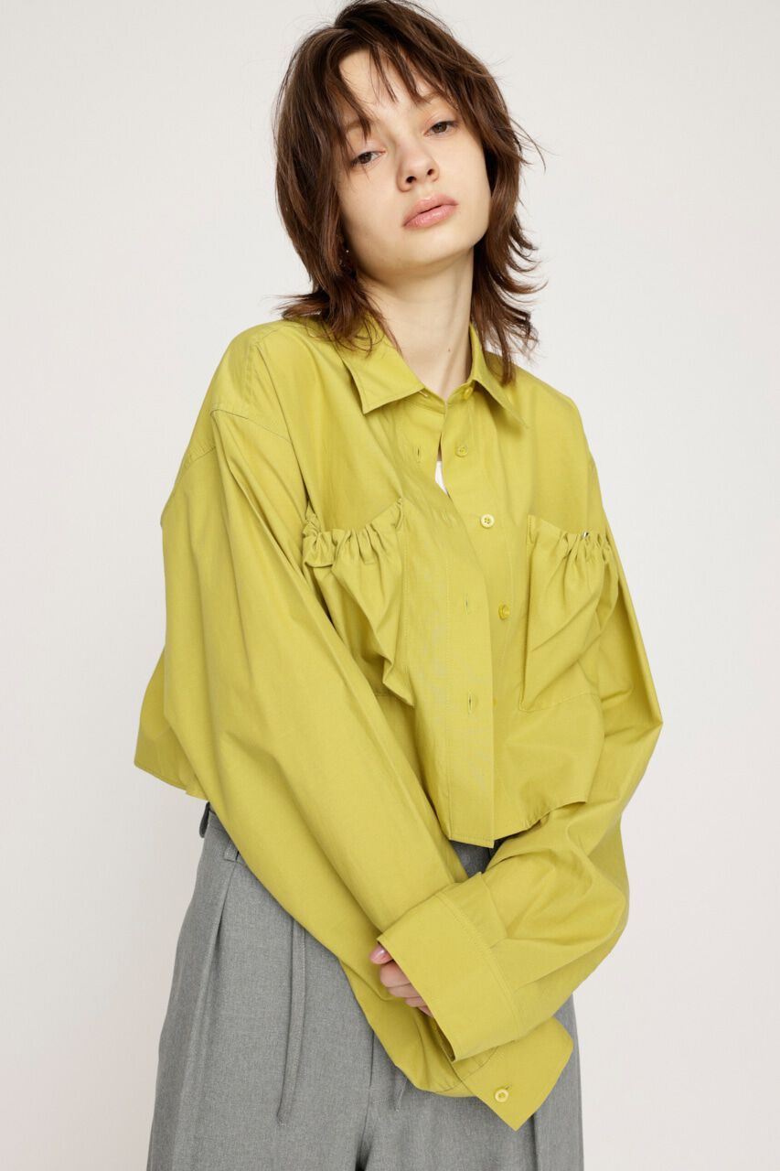 SLY「GATHER POCKET CROPPED シャツ」|シャツ・ブラウス|