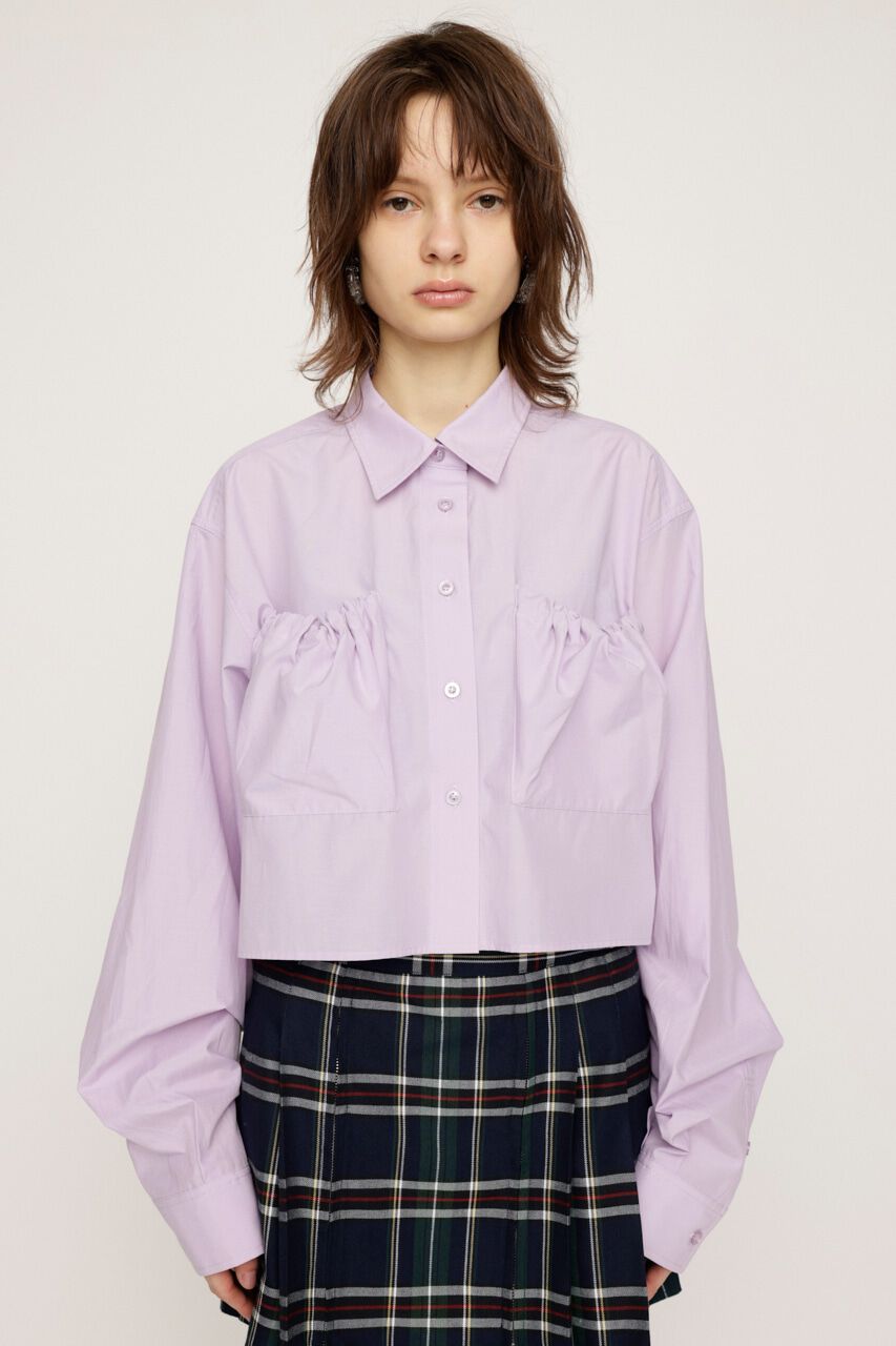 SLY「GATHER POCKET CROPPED シャツ」|シャツ・ブラウス|