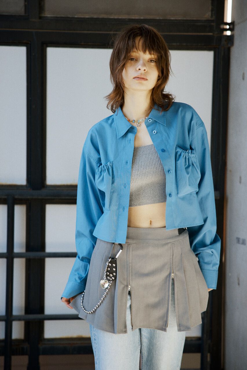 SLY「GATHER POCKET CROPPED シャツ」|シャツ・ブラウス|
