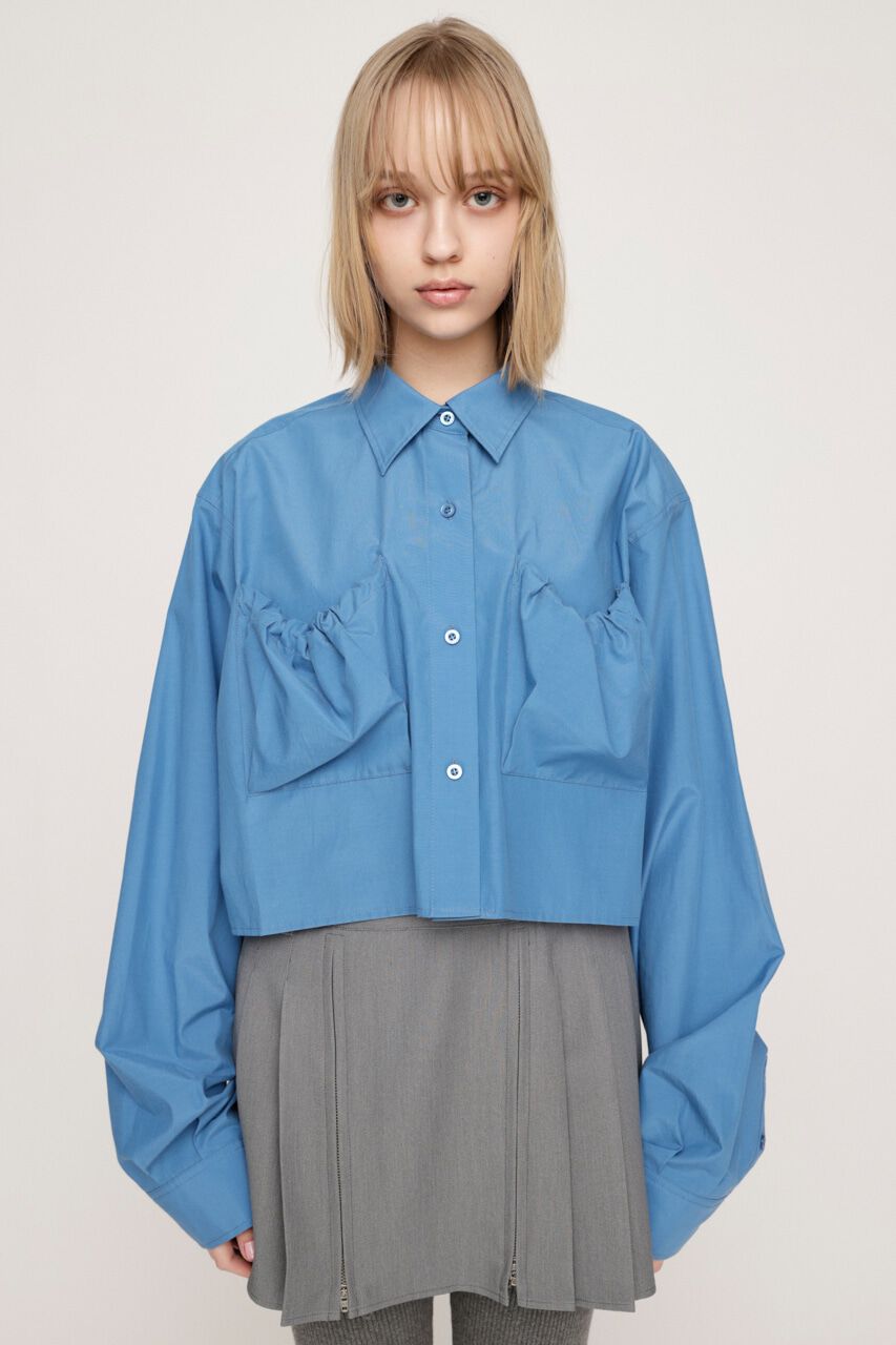 SLY「GATHER POCKET CROPPED シャツ」|シャツ・ブラウス|
