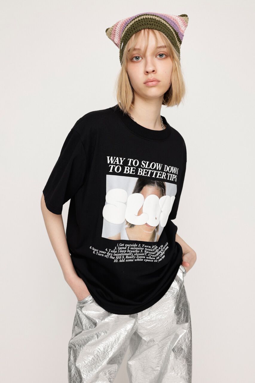 SLY「PUFFER LOGO Tシャツ」|Tシャツ・カットソー|BLK