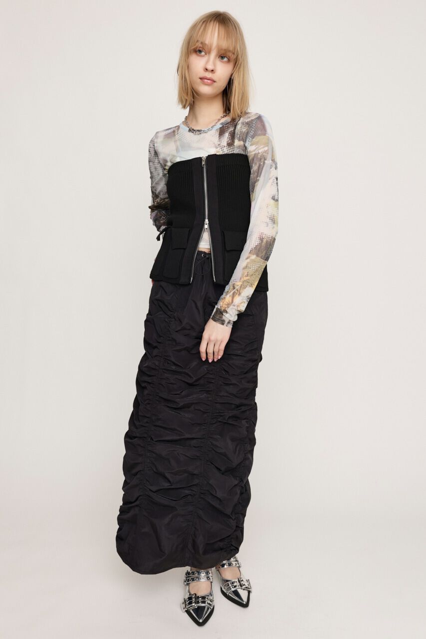 SLY「I LINE GATHER スカート」|スカート|