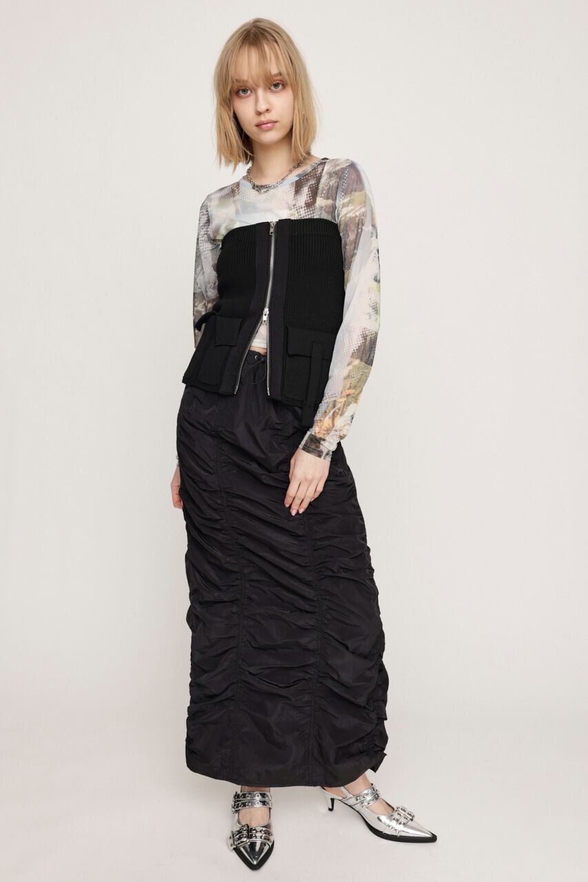 SLY「I LINE GATHER スカート」|スカート|