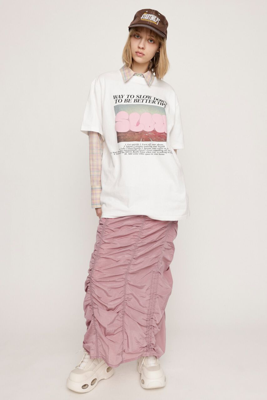 SLY「I LINE GATHER スカート」|スカート|