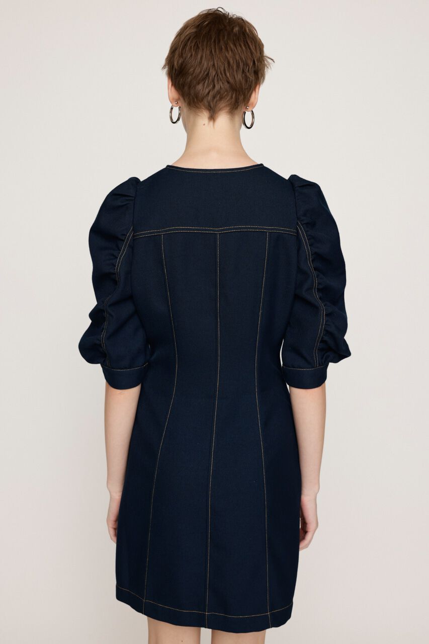 SLY「GATHER SLEEVE ZIP ショートワンピース」|ワンピース|