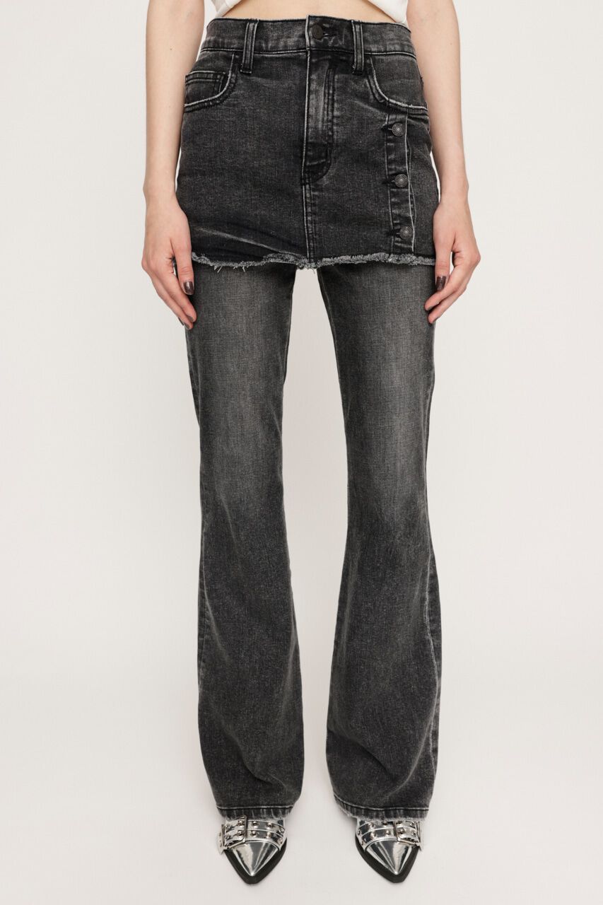 SLY「OVERDYE JW LAYERED FLARE PT-BE」|デニム|