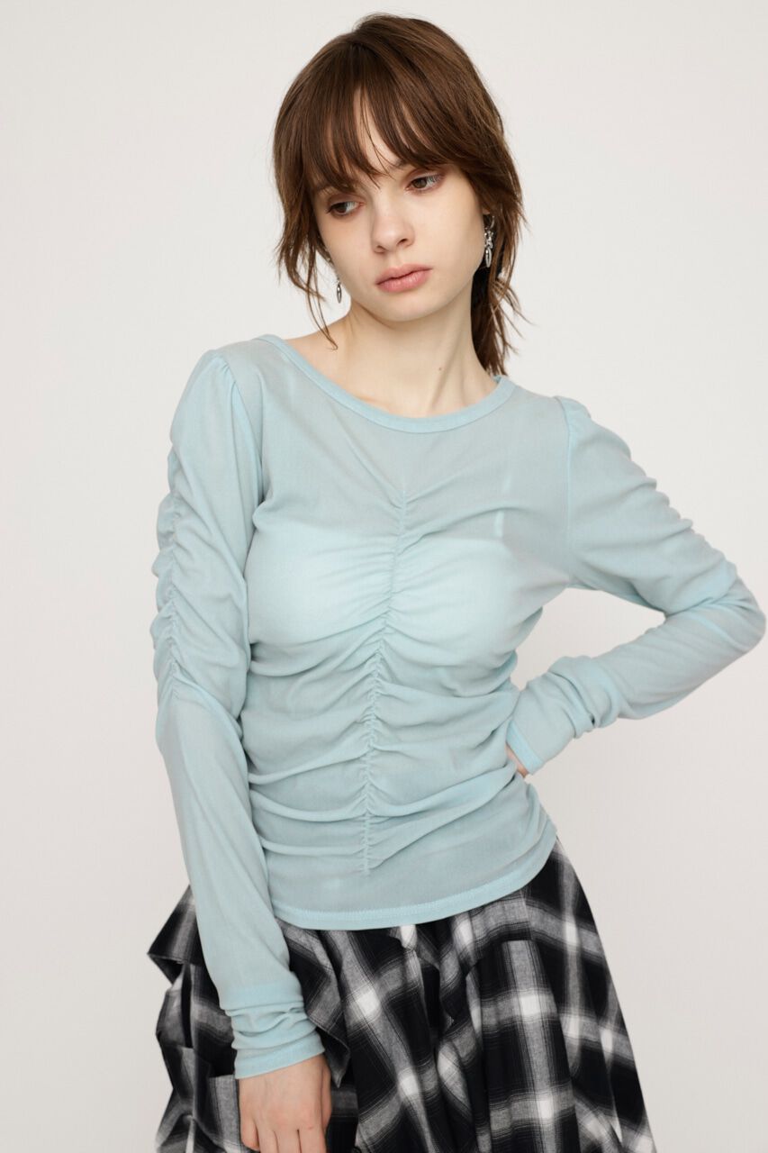 SLY「FRONT GATHER PUFF トップス」|Tシャツ・カットソー|