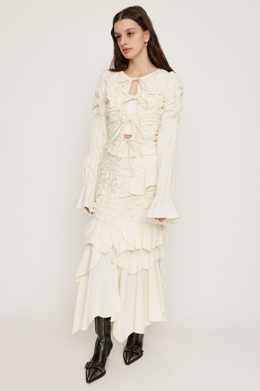 SLY「SMOCKING RIBBON DESIGN スカート」|スカート|