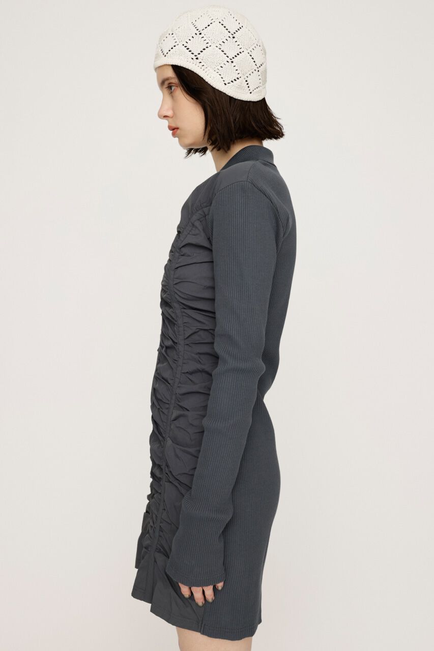 SLY「FRONT ZIP GATHER CUT ワンピース」|ワンピース|