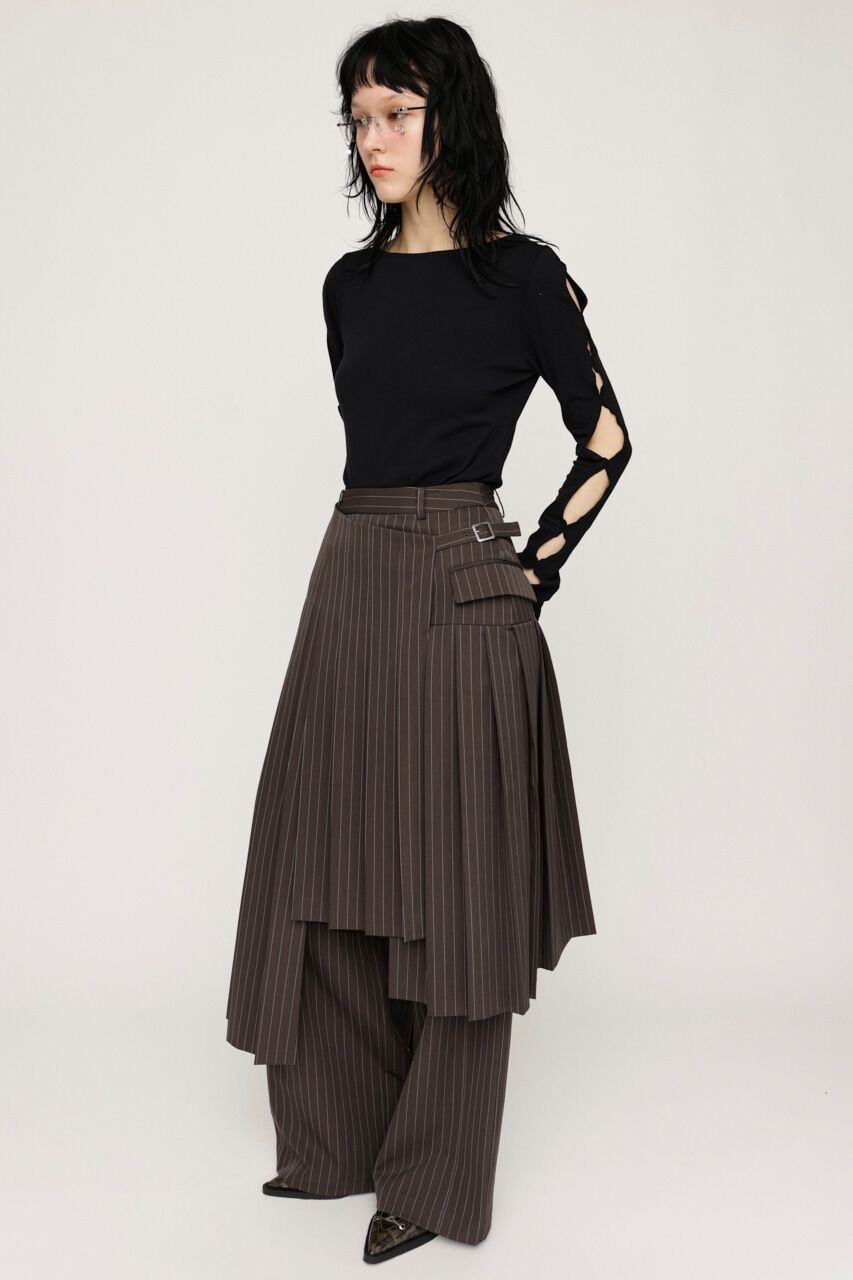 SLY「WRAP PLEATS ミディアムスカート」|スカート|