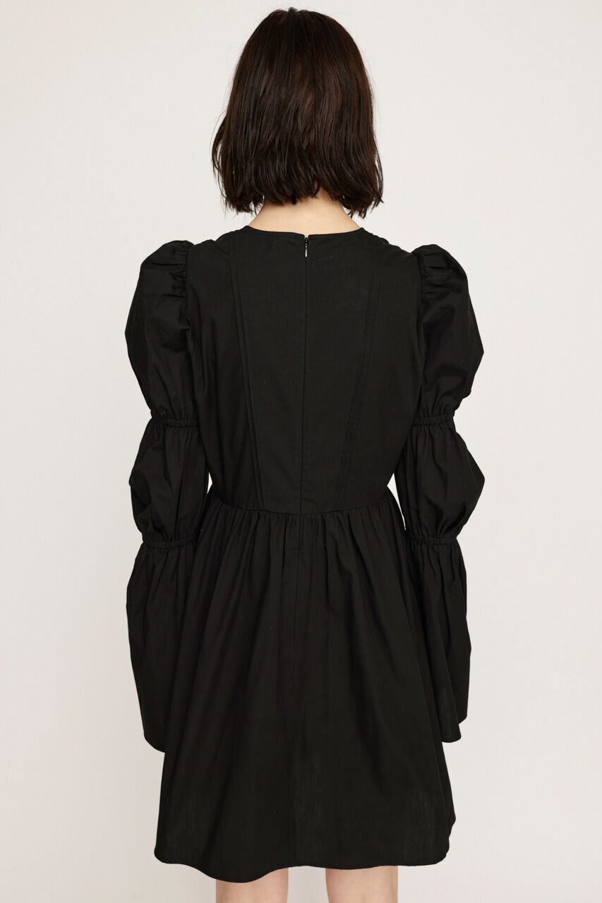 SLY「FRONT RIBBON PUFF SLEEVE ワンピース」|ワンピース|